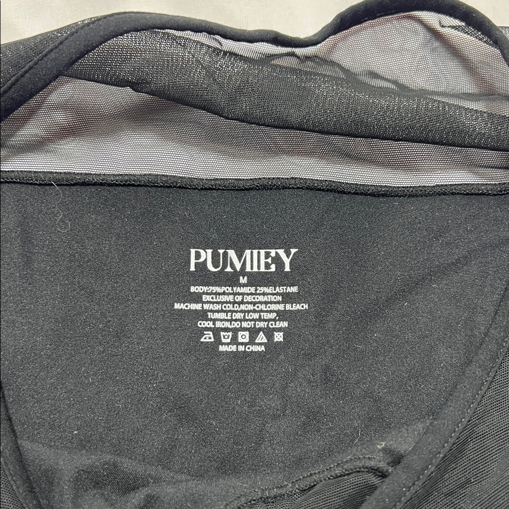 Pumiey bodysuit with sheer panel size M - Picture 3 of 10